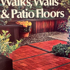 1973 How To Build Walks Walls Patio Floors MID CENTURY modern landscape design book