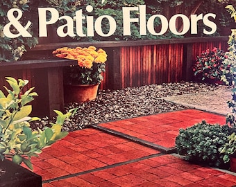Libro Atardecer de 1973 Diseño de paisaje moderno de mediados de siglo Paseos Paredes Patio Pisos