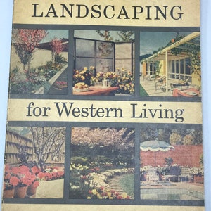 Landscaping For Western Living Sunset 1956 MID CENTURY MODERN Landscape Design Ideas Plans book
