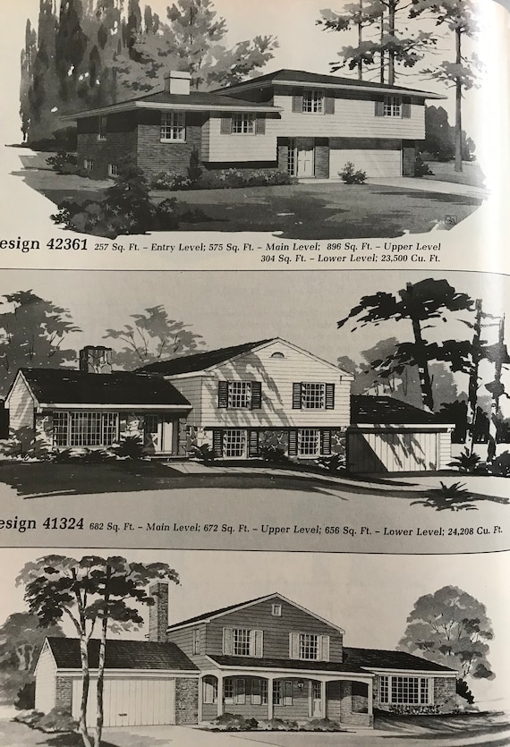 Mid Century Modern Split Level House Plans
