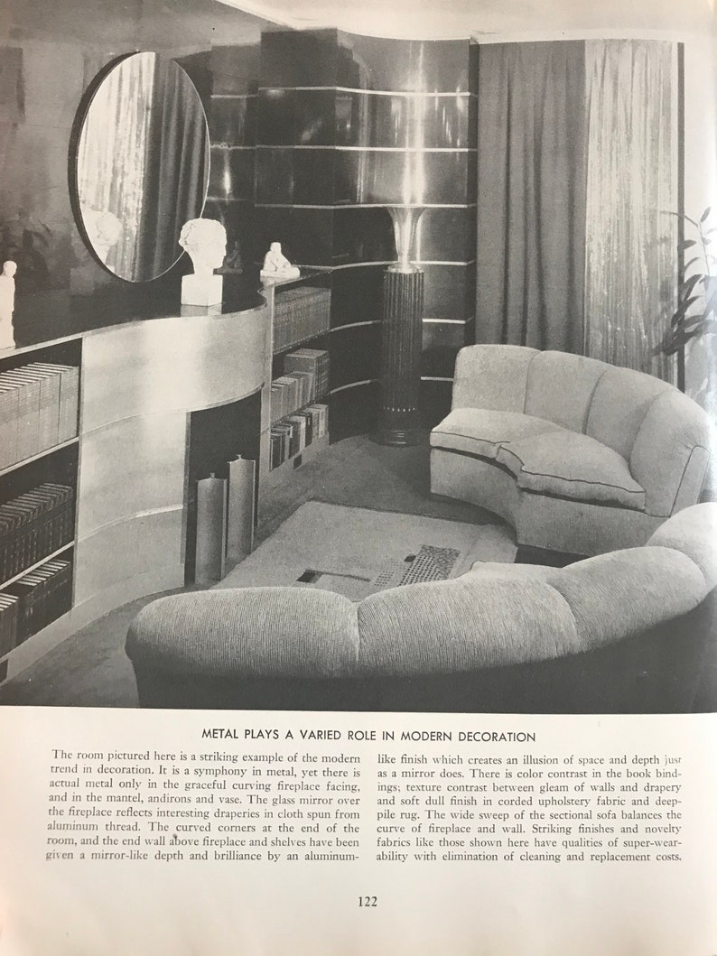 1948 Interior Decorating Book: Mid-century Modern Design - Etsy