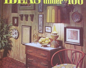 Better Homes and Gardens DECORATING IDEAS under 100 Vintage Interior Design 1974 Mid Century Modern 70s Mod book