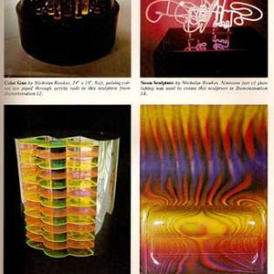 1974 Plastics For Kinetic Art book Roukes MID CENTURY MODERN sculpture mod design image 3