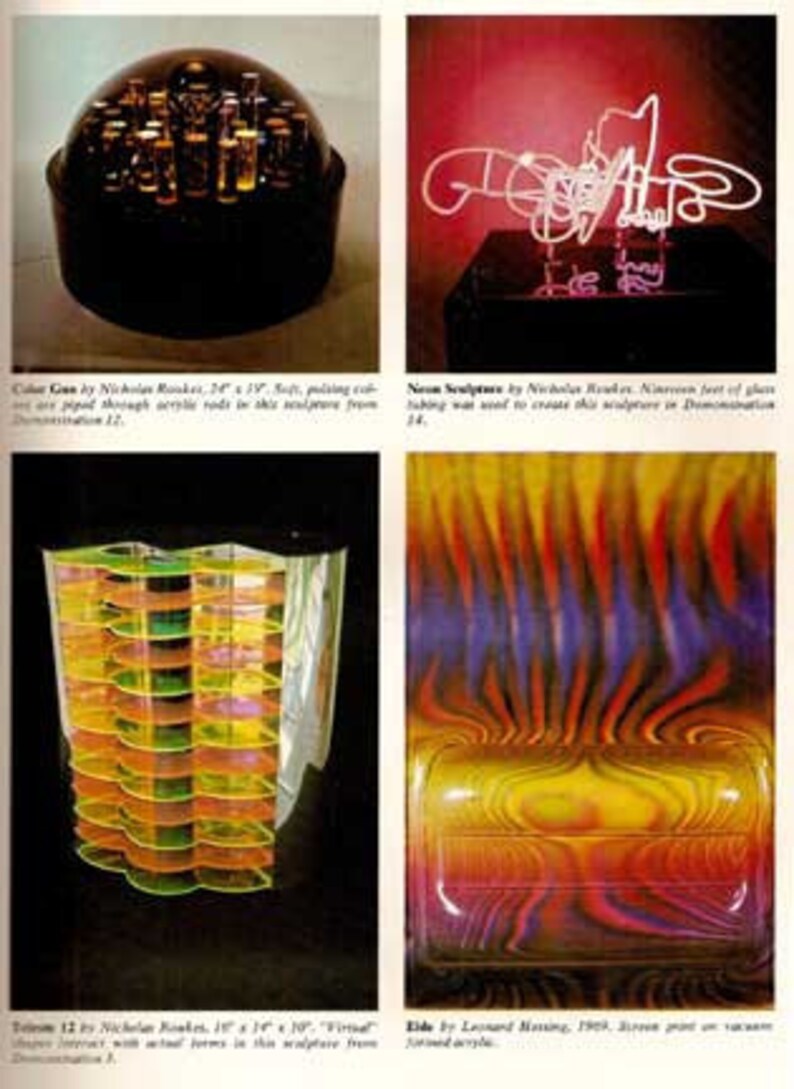 1974 Plastics For Kinetic Art book Roukes MID CENTURY MODERN sculpture mod design image 3
