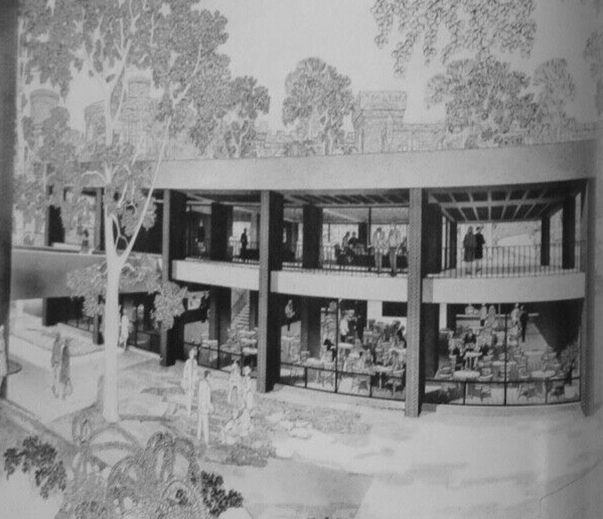 Helmut Jacoby Architectural Drawings Claudius Coulin 1966