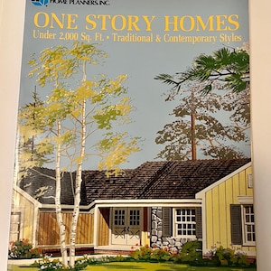 One Story-woningen onder de 2.000 m² voet Moderne huisplannen uit het midden van de eeuw Boek Ranch Home 1984 Richard Pollman-ontwerpen