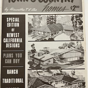 Stads- en landhuizen Hiawatha Estes California Ranch Mid Century Modern House Plans Book 1983