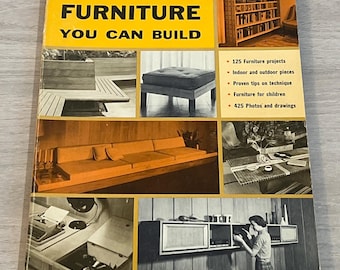 FURNITURE You Can Build 125 projects A Sunset Book 1960s Mid Century Modern design book