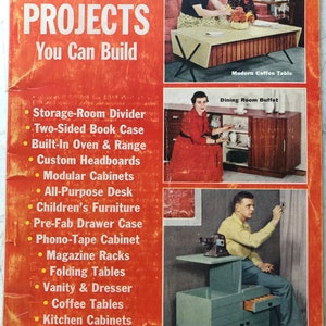 Plywood Projects You Can Build John Enney 1959 Mid Century Modern Furniture Design Plans Book