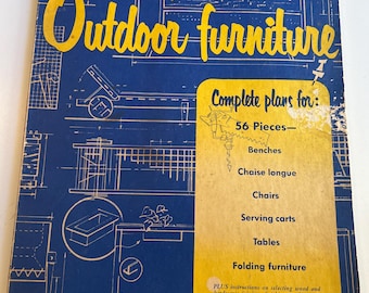 Libro de 1953 sobre cómo construir muebles de exterior: 56 planos DIY