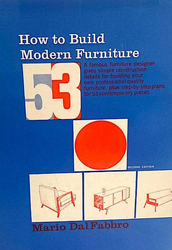 アート・デザイン・音楽 Livre renover mobilier industriel How to Build Modern Furniture Mario Dal Fabbro 1957 Mid Century