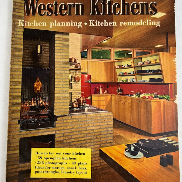 Sunset Ideas For Western Kitchens 1955 planning remodeling Mid Century Modern kitchen design book