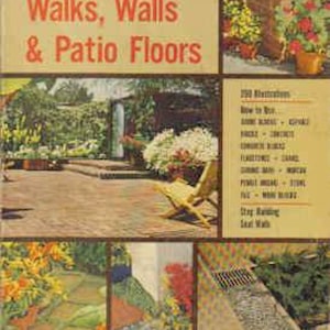 How To Build Walks Walls Patio Floors 1963 Vintage Sunset Book Mid Century Modern Landscape design