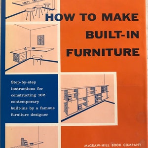 1955 How to Make Built in Furniture Mario Dal Fabbro MID CENTURY modern design plans book