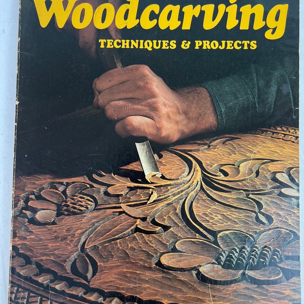 Woodcarving Techniques & Projects 1971 A Sunset Book vintage design plans ideas DIY build make wood carving wood art