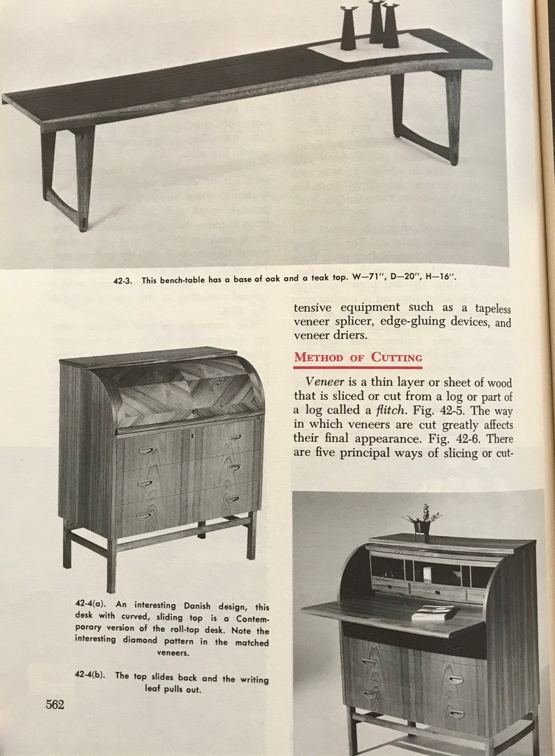 Cabinetmaking and Millwork John Feirer 1970 MID CENTURY MODERN furniture design plans image 5