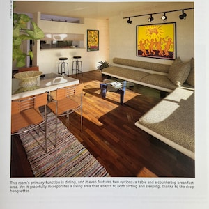 Zeer kleine woonruimtes Beth Franks Vintage 80s Interior Decorating Design Boek appartement