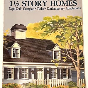 Home Planners 1 1 /2 Story Homes Vintage House Plans Cape Cod Georgian Tudor Contemporary Design book 1986