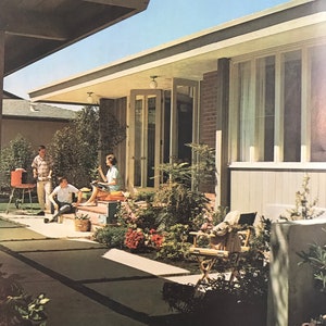 Landscape Planning Better Homes Gardens book 1963 Mid Century Modern Patio Design image 2