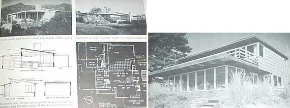 1950 Homes For Western Living Cliff May Ranch House Plans Etsy