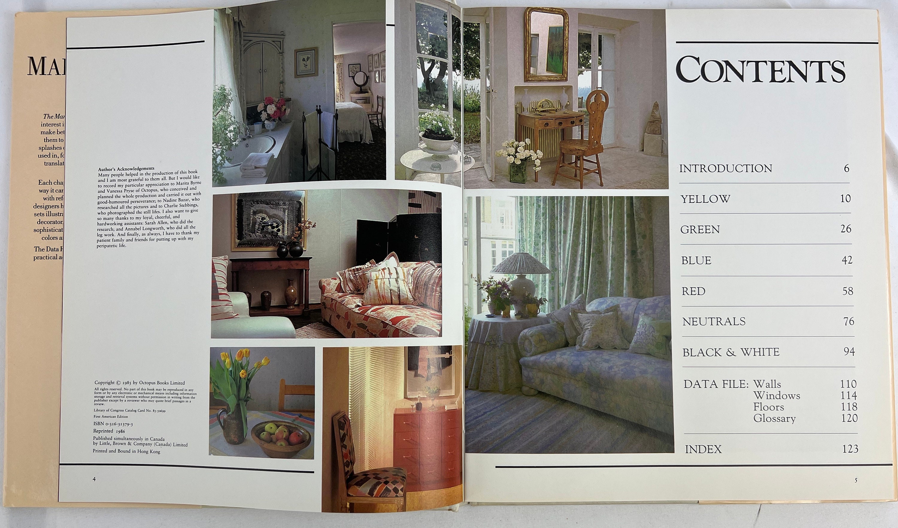 The Mary Gilliatt Book of Color 1985 Vintage Interior Design