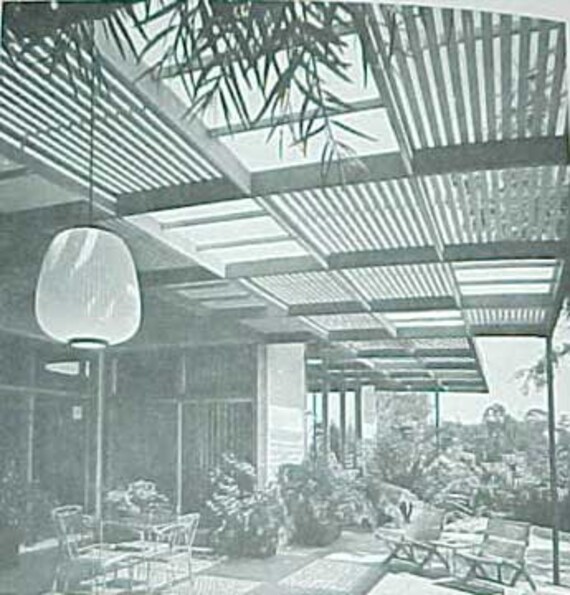 1974 How To Build Patio Roofs Mid Century Modern Landscape Design Book