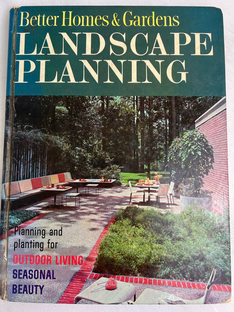 Landscape Planning Better Homes Gardens book 1963 Mid Century Modern Patio Design image 9