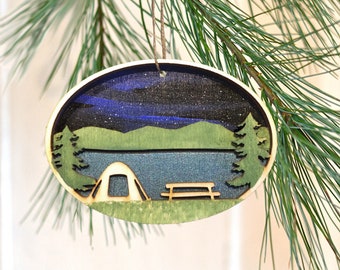 Nighttime Lake Ornament