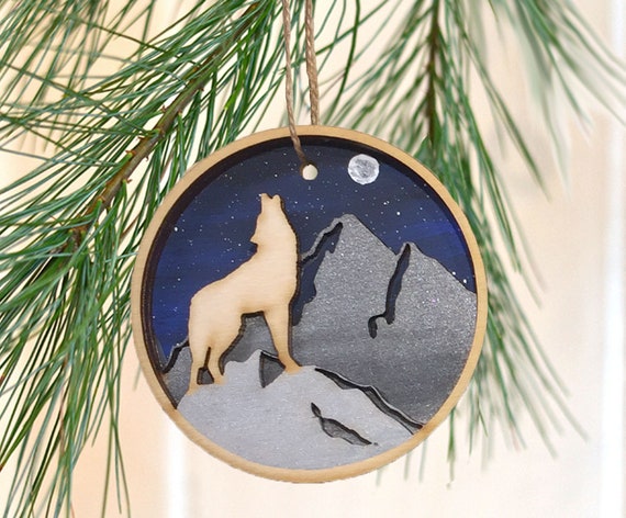 Mountain Wolves - Cedar Ornament Mountain Wolves - Cedar Ornament