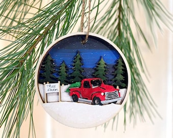 Tree Farm Visit Ornament