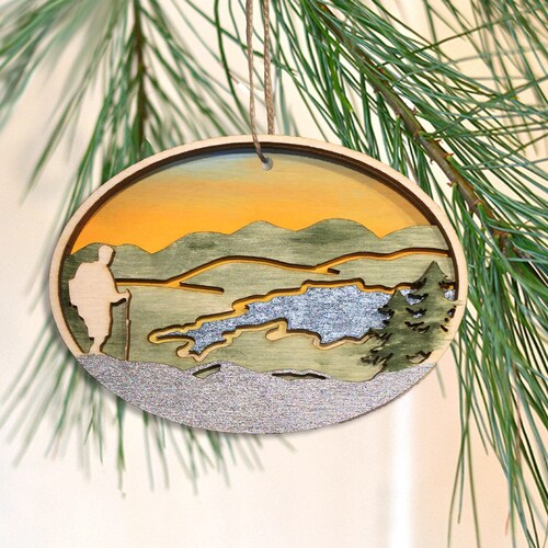 Personalized Hiking Ornament Hiking Ornaments Hiking Gifts Etsy