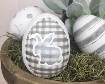 Easter egg set Ceramic Eggs Black and White