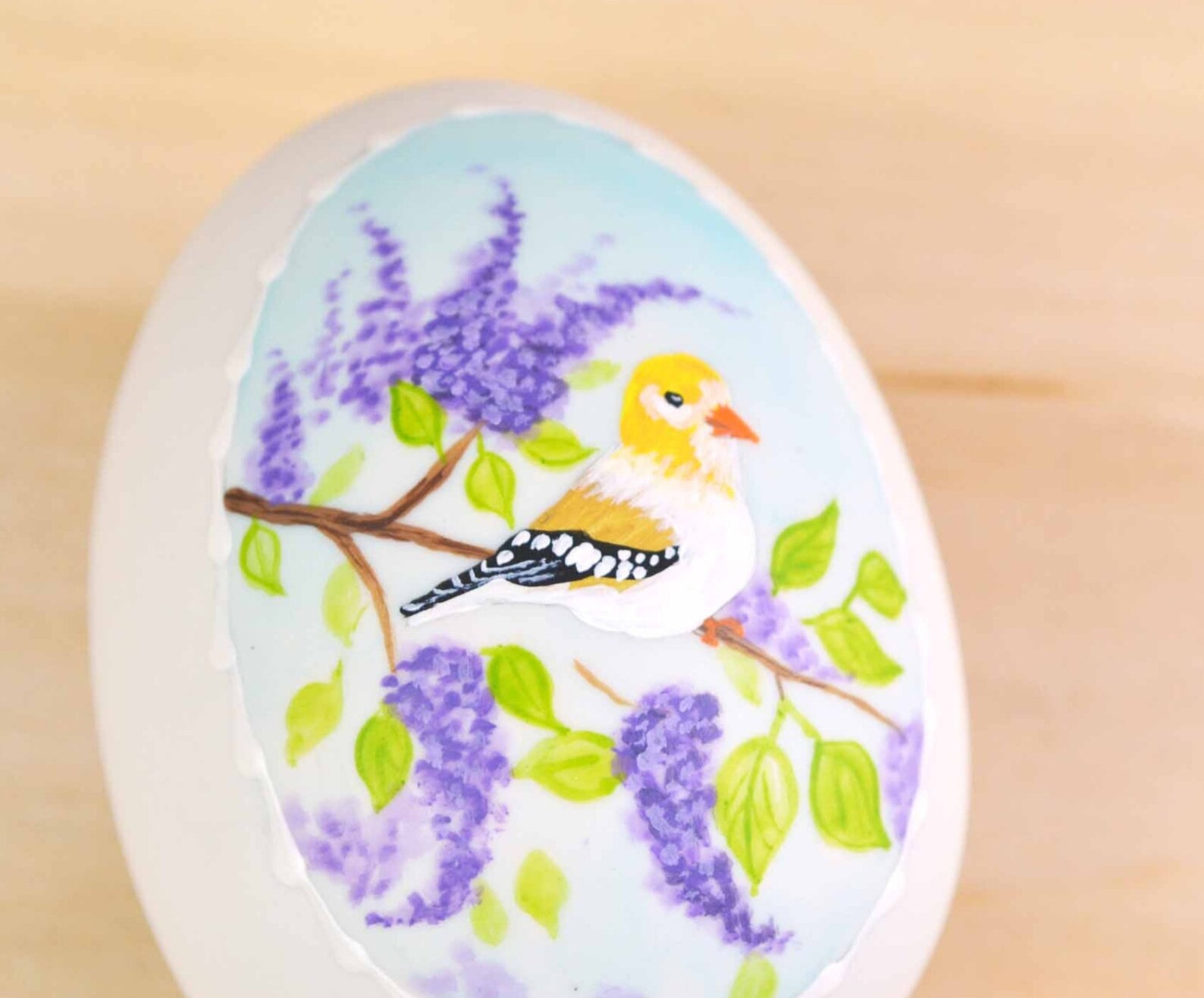 Easter Egg Goldfinch Ceramic Easter Egg Decoration Hand Etsy