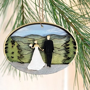 Mountain Wedding Ornament