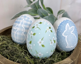 Light Blue Ceramic Egg Set