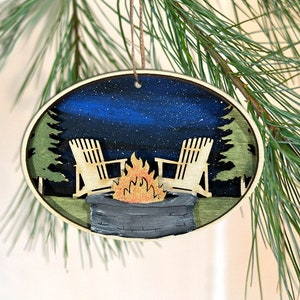 Fire Pit Camping ornament