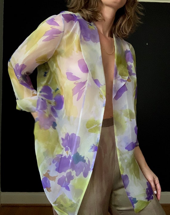 Silk Organza Throw Over Blouse
