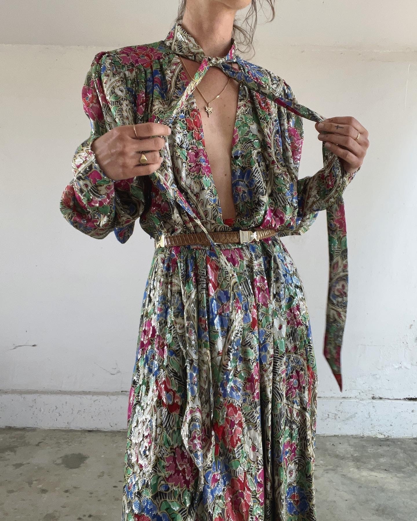 VIP【関税送料無料】希少 ISABEL MARANT MULTICOLOUR DRESS Isabel Marant Silk Lurex Multi-color Designer Dress - Etsy