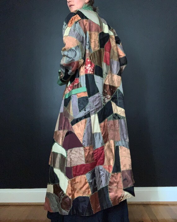 Antique Crazy Quilt Smoking Robe