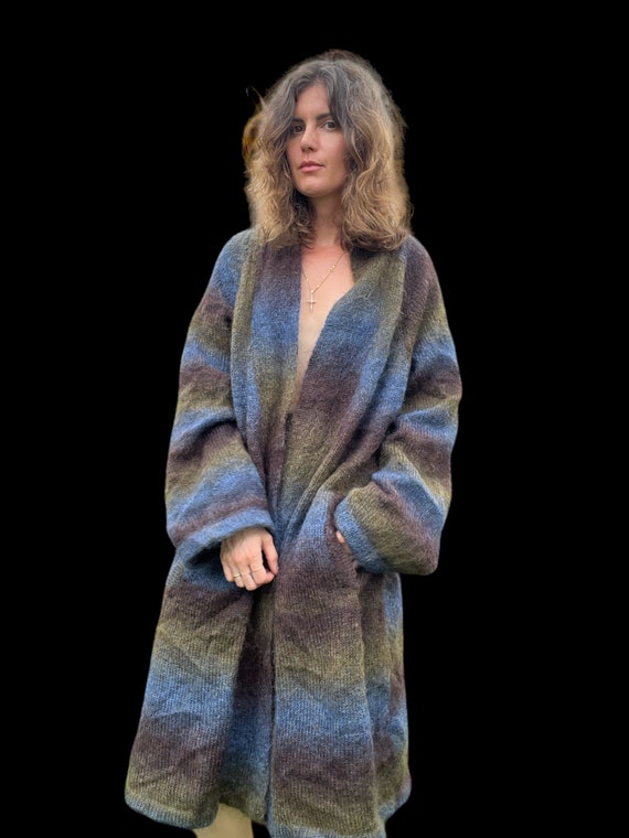 Vintage Mohair Trench Coat Duster