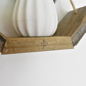 Hanging Plant holder, Rustic wood wall shelf, small shelf, small wall shelf, plant holder, plant shelf, mothers gift, gift for teen, shelf image 2