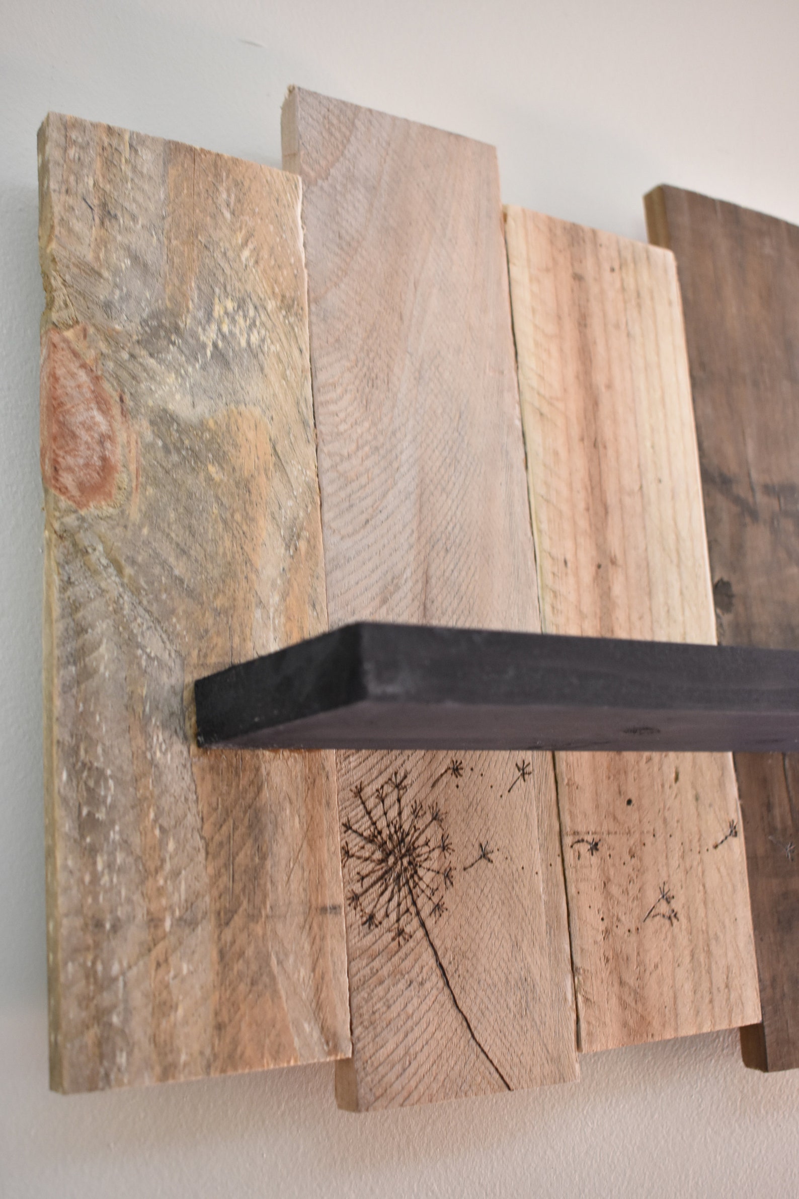 Beautiful view of Wooden Pallet Floating Shelves
