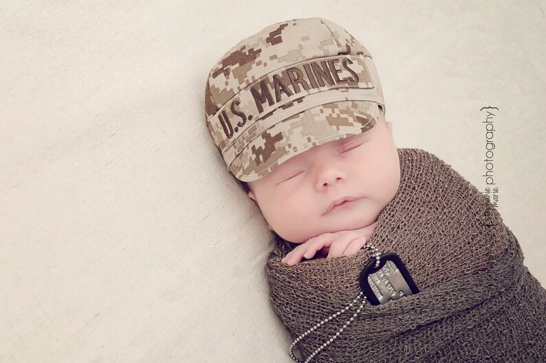 MARINE Baby Military Caps Marine Baby Marine Hat Military Etsy