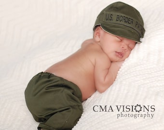 Border Patrol Inspired Hat and Pants Set - Infant