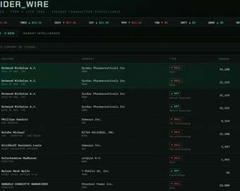 SEC Insider Trading Tracker Source Code - Python & React App with Telegram Alerts