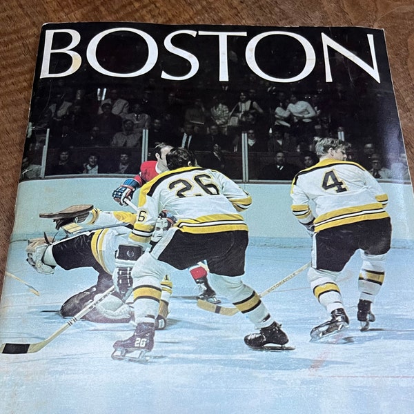 1970 Boston Bruins souvenir program with Montreal Canadiens Sports Magazine inside -Dec. 5, 1970, Vol. 3, No. 12