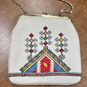 Vintage cross stitch bag