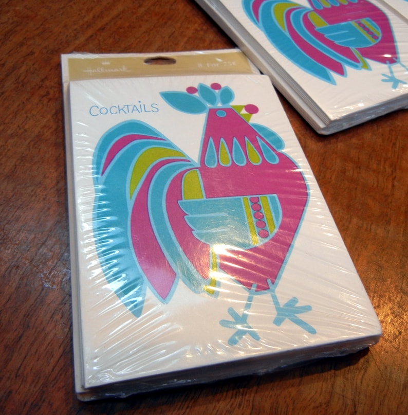 24 Vintage 1970s cocktail invitations unused old stock 3 packs of 8 each