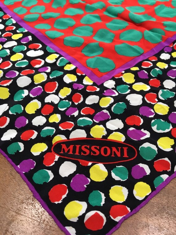 Vintage Missoni scarf - designer scarf - silk scar