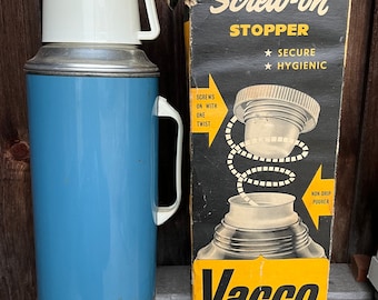 Vintage Vacco Tea Flask with separate bottle for milk